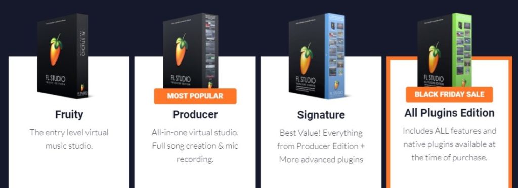 FL Studio ラインナップ