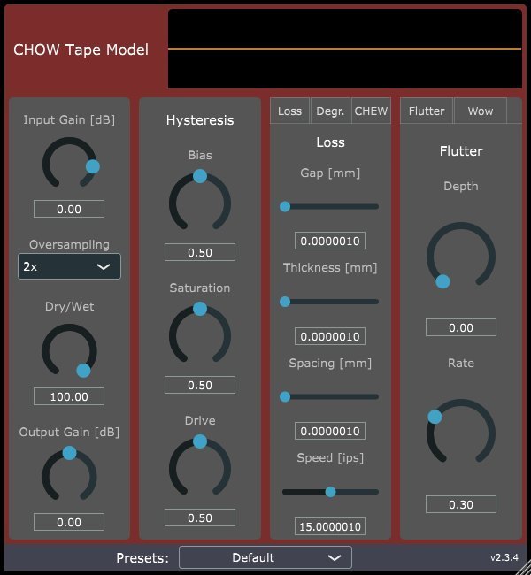 CHOW DSP CHOW Tape Model