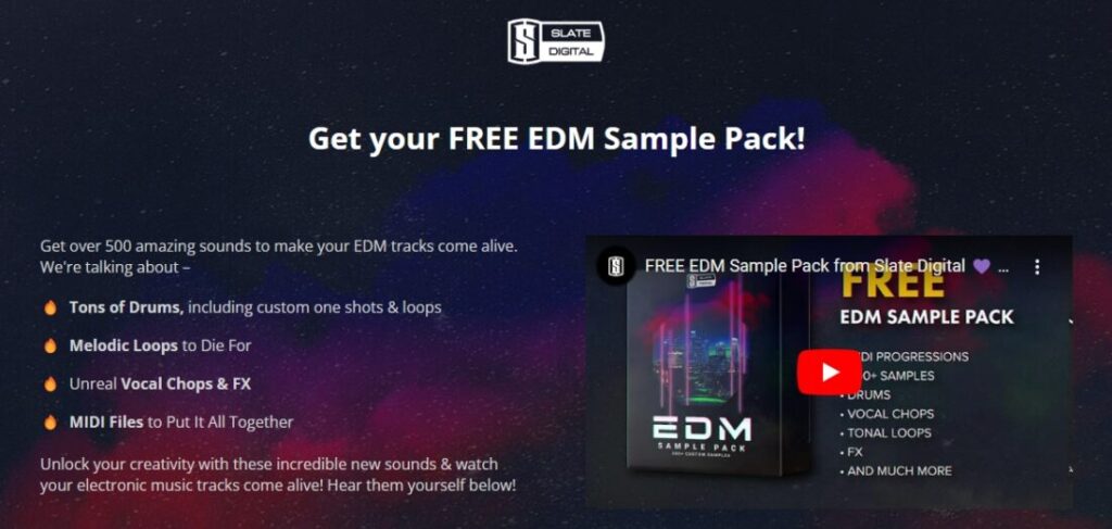 Slate Digital Free EDM samples